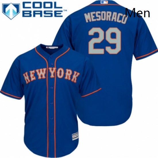 Mens Majestic New York Mets 29 Devin Mesoraco Replica Royal Blue Alternate Road Cool Base MLB Jersey Mens Majestic New York Mets 29 Devin Mesoraco Replica Royal Blue Alternate Road Cool Base MLB Jersey
