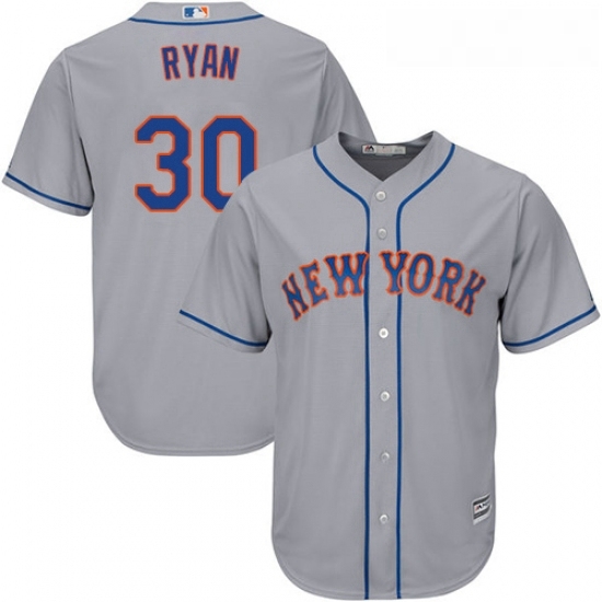 Mens Majestic New York Mets 30 Nolan Ryan Replica Grey Road Cool Base MLB Jersey Mens Majestic New York Mets 30 Nolan Ryan Replica Grey Road Cool Base MLB Jersey