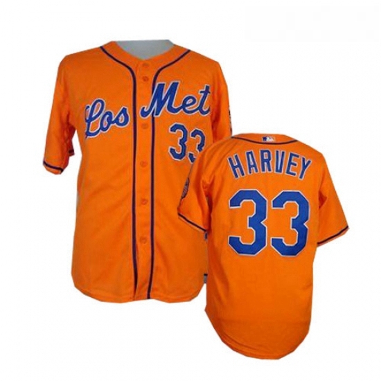 Mens Majestic New York Mets 33 Matt Harvey Authentic Orange Los Mets Cool Base MLB Jersey Mens Majestic New York Mets 33 Matt Harvey Authentic Orange Los Mets Cool Base MLB Jersey