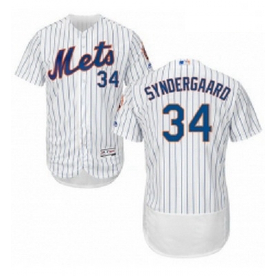 Mens Majestic New York Mets 34 Noah Syndergaard White Home Flex Base Authentic Collection MLB Jersey Mens Majestic New York Mets 34 Noah Syndergaard White Home Flex Base Authentic Collection MLB Jersey