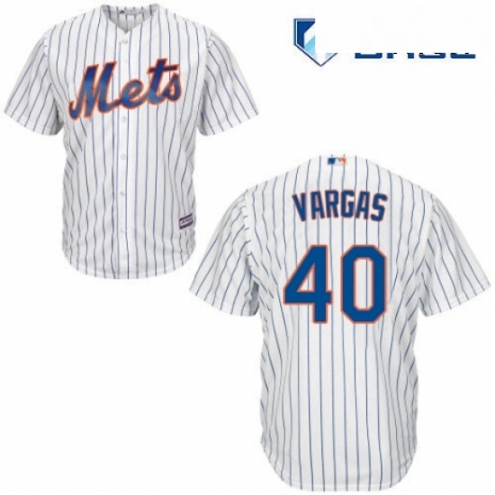 Mens Majestic New York Mets 40 Jason Vargas Replica White Home Cool Base MLB Jersey Mens Majestic New York Mets 40 Jason Vargas Replica White Home Cool Base MLB Jersey