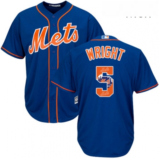 Mens Majestic New York Mets 5 David Wright Authentic Royal Blue Team Logo Fashion Cool Base MLB Jersey Mens Majestic New York Mets 5 David Wright Authentic Royal Blue Team Logo Fashion Cool Base MLB Jersey
