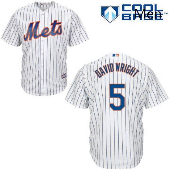 Mens Majestic New York Mets 5 David Wright Replica White Home Cool Base MLB Jersey Mens Majestic New York Mets 5 David Wright Replica White Home Cool Base MLB Jersey