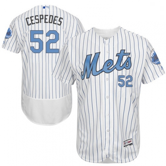 Mens Majestic New York Mets 52 Yoenis Cespedes Authentic White 2016 Fathers Day Fashion Flex Base MLB Jersey Mens Majestic New York Mets 52 Yoenis Cespedes Authentic White 2016 Fathers Day Fashion Flex Base MLB Jersey