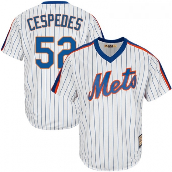 Mens Majestic New York Mets 52 Yoenis Cespedes Authentic White Cooperstown MLB Jersey Mens Majestic New York Mets 52 Yoenis Cespedes Authentic White Cooperstown MLB Jersey