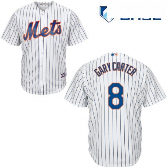 Mens Majestic New York Mets 8 Gary Carter Replica White Home Cool Base MLB Jersey Mens Majestic New York Mets 8 Gary Carter Replica White Home Cool Base MLB Jersey