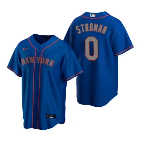 Mens Nike New York Mets 0 Marcus Stroman Royal Alternate Road Stitched Baseball Jersey Mens Nike New York Mets 0 Marcus Stroman Royal Alternate Road Stitched Baseball Jersey