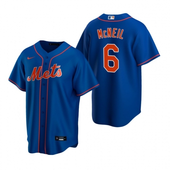 Mens Nike New York Mets 6 Jeff McNeil Royal Alternate Stitched Baseball Jersey Mens Nike New York Mets 6 Jeff McNeil Royal Alternate Stitched Baseball Jersey