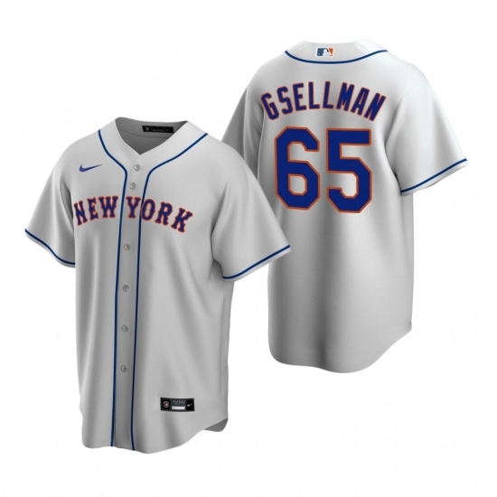 Mens Nike New York Mets 65 Robert Gsellman Gray Road Stitched Baseball Jersey Mens Nike New York Mets 65 Robert Gsellman Gray Road Stitched Baseball Jersey
