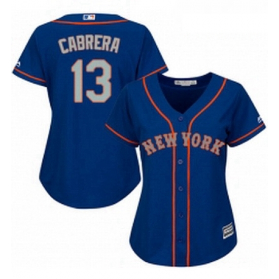 Womens Majestic New York Mets 13 Asdrubal Cabrera Authentic Royal Blue Alternate Road Cool Base MLB Jersey Womens Majestic New York Mets 13 Asdrubal Cabrera Authentic Royal Blue Alternate Road Cool Base MLB Jersey