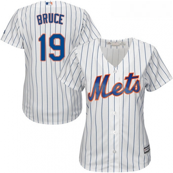 Womens Majestic New York Mets 19 Jay Bruce Replica White Home Cool Base MLB Jersey Womens Majestic New York Mets 19 Jay Bruce Replica White Home Cool Base MLB Jersey