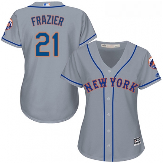 Womens Majestic New York Mets 21 Todd Frazier Replica Grey Road Cool Base MLB Jersey Womens Majestic New York Mets 21 Todd Frazier Replica Grey Road Cool Base MLB Jersey