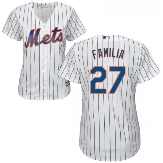 Womens Majestic New York Mets 27 Jeurys Familia Authentic White Home Cool Base MLB Jersey Womens Majestic New York Mets 27 Jeurys Familia Authentic White Home Cool Base MLB Jersey