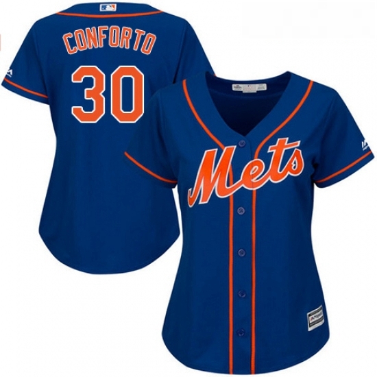 Womens Majestic New York Mets 30 Michael Conforto Replica Royal Blue Alternate Home Cool Base MLB Jersey Womens Majestic New York Mets 30 Michael Conforto Replica Royal Blue Alternate Home Cool Base MLB Jersey