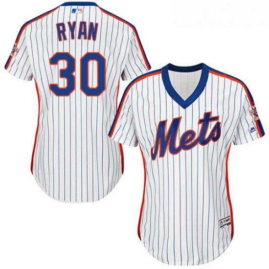 Womens Majestic New York Mets 30 Nolan Ryan Replica White Alternate Cool Base MLB Jersey Womens Majestic New York Mets 30 Nolan Ryan Replica White Alternate Cool Base MLB Jersey