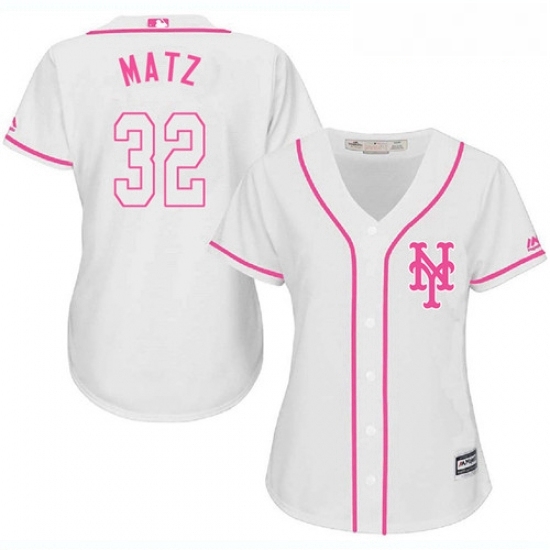 Womens Majestic New York Mets 32 Steven Matz Replica White Fashion Cool Base MLB Jersey Womens Majestic New York Mets 32 Steven Matz Replica White Fashion Cool Base MLB Jersey