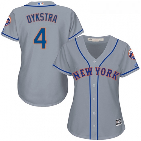 Womens Majestic New York Mets 4 Lenny Dykstra Authentic Grey Road Cool Base MLB Jersey Womens Majestic New York Mets 4 Lenny Dykstra Authentic Grey Road Cool Base MLB Jersey