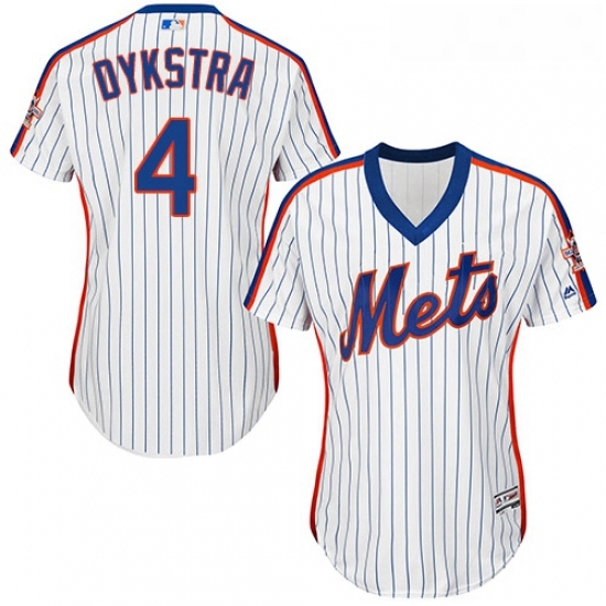 Womens Majestic New York Mets 4 Lenny Dykstra Authentic White Alternate Cool Base MLB Jersey Womens Majestic New York Mets 4 Lenny Dykstra Authentic White Alternate Cool Base MLB Jersey