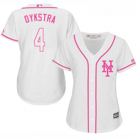 Womens Majestic New York Mets 4 Lenny Dykstra Authentic White Fashion Cool Base MLB Jersey Womens Majestic New York Mets 4 Lenny Dykstra Authentic White Fashion Cool Base MLB Jersey