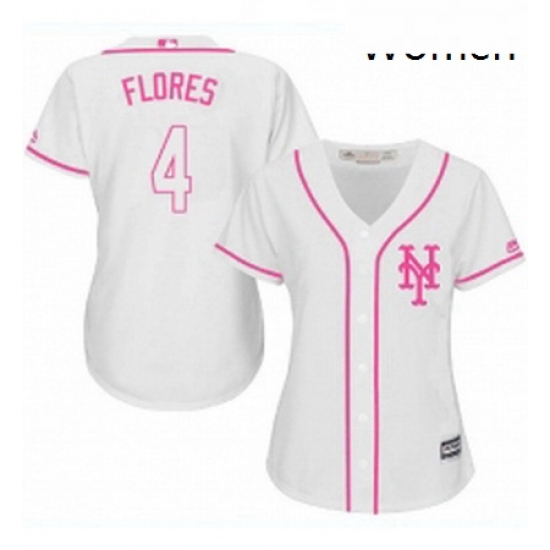 Womens Majestic New York Mets 4 Wilmer Flores Authentic White Fashion Cool Base MLB Jersey Womens Majestic New York Mets 4 Wilmer Flores Authentic White Fashion Cool Base MLB Jersey