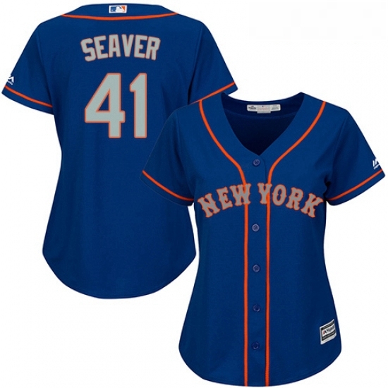 Womens Majestic New York Mets 41 Tom Seaver Authentic Royal Blue Alternate Road Cool Base MLB Jersey Womens Majestic New York Mets 41 Tom Seaver Authentic Royal Blue Alternate Road Cool Base MLB Jersey