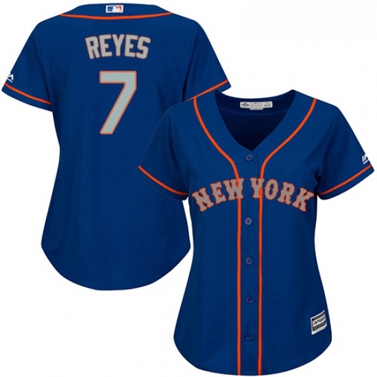 Womens Majestic New York Mets 7 Jose Reyes Authentic Royal Blue Alternate Road Cool Base MLB Jersey Womens Majestic New York Mets 7 Jose Reyes Authentic Royal Blue Alternate Road Cool Base MLB Jersey