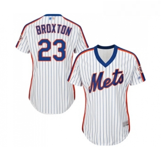 Womens New York Mets 23 Keon Broxton Authentic White Alternate Cool Base Baseball Jersey Womens New York Mets 23 Keon Broxton Authentic White Alternate Cool Base Baseball Jersey