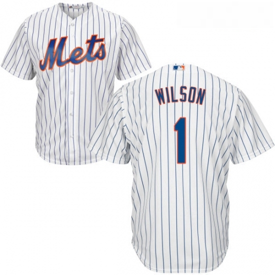 Youth Majestic New York Mets 1 Mookie Wilson Replica White Home Cool Base MLB Jersey Youth Majestic New York Mets 1 Mookie Wilson Replica White Home Cool Base MLB Jersey