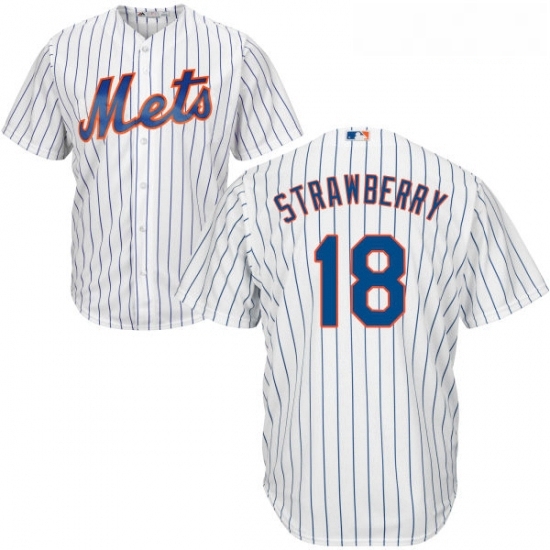 Youth Majestic New York Mets 18 Darryl Strawberry Replica White Home Cool Base MLB Jersey Youth Majestic New York Mets 18 Darryl Strawberry Replica White Home Cool Base MLB Jersey