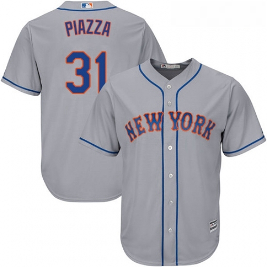 Youth Majestic New York Mets 31 Mike Piazza Authentic Grey Road Cool Base MLB Jersey Youth Majestic New York Mets 31 Mike Piazza Authentic Grey Road Cool Base MLB Jersey