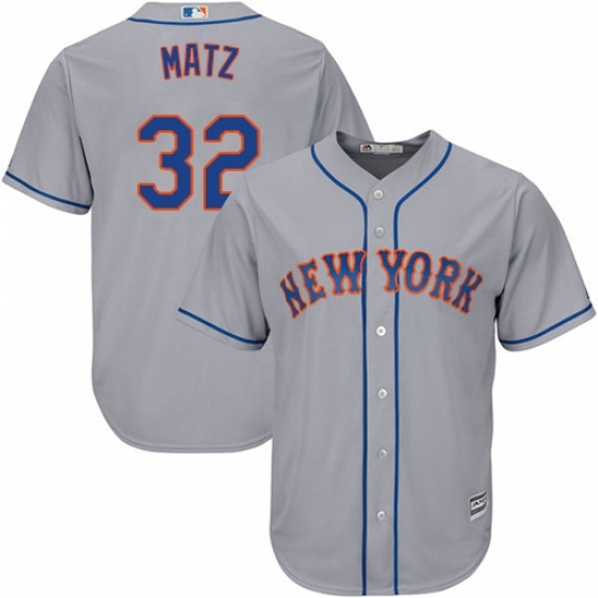 Youth Majestic New York Mets 32 Steven Matz Replica Grey Road Cool Base MLB Jersey Youth Majestic New York Mets 32 Steven Matz Replica Grey Road Cool Base MLB Jersey