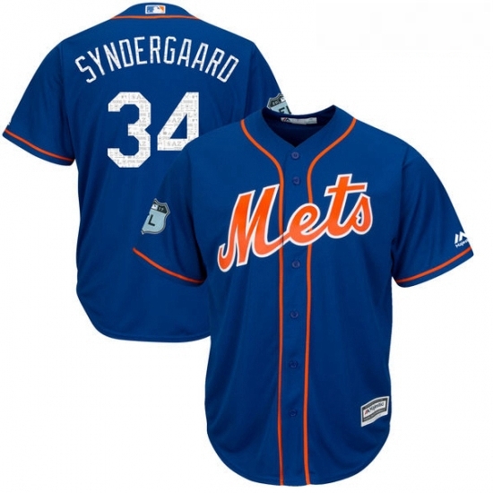 Youth Majestic New York Mets 34 Noah Syndergaard Authentic Royal Blue 2017 Spring Training Cool Base MLB Jersey Youth Majestic New York Mets 34 Noah Syndergaard Authentic Royal Blue 2017 Spring Training Cool Base MLB Jersey