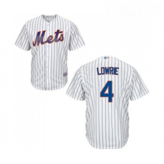 Youth New York Mets 4 Jed Lowrie Authentic White Home Cool Base Baseball Jersey Youth New York Mets 4 Jed Lowrie Authentic White Home Cool Base Baseball Jersey
