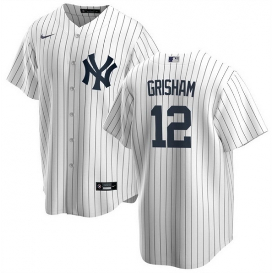 Men New York Yankees 12 Trent Grisham White 2024 Home Limited Cool Base Stitched Baseball Jersey Men New York Yankees 12 Trent Grisham White 2024 Home Limited Cool Base Stitched Baseball Jersey