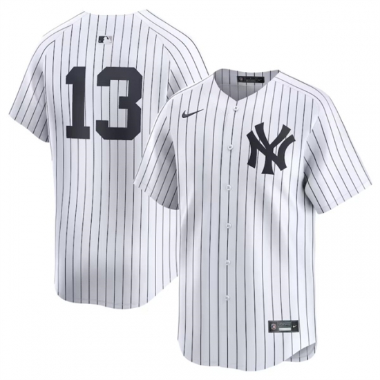 Men New York Yankees 13 Jazz Chisholm Jr White 2024 Home Limited Stitched Baseball Jersey Men New York Yankees 13 Jazz Chisholm Jr White 2024 Home Limited Stitched Baseball Jersey