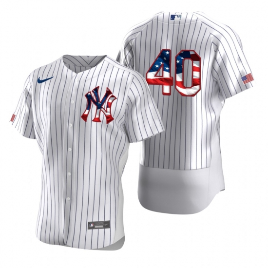 Men New York Yankees 40 Luis Severino Men Nike White Fluttering USA Flag Limited Edition Flex Base MLB Jersey Men New York Yankees 40 Luis Severino Men Nike White Fluttering USA Flag Limited Edition Flex Base MLB Jersey