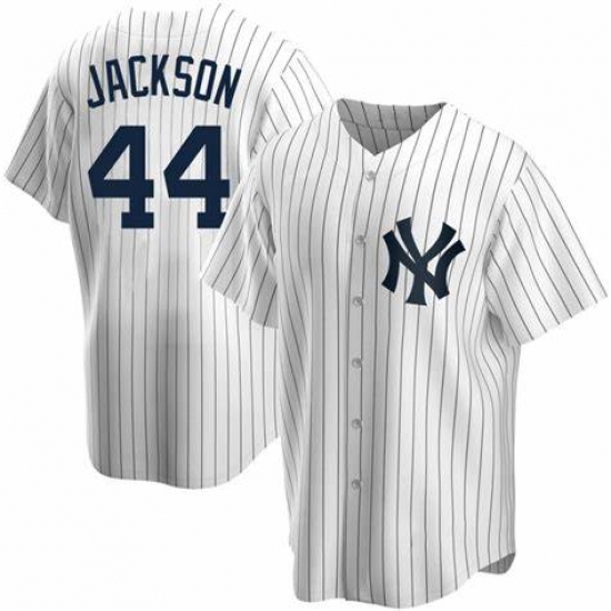 Men New York Yankees 44 Reggie Jackson Replica White Nike MLB Jersey Men New York Yankees 44 Reggie Jackson Replica White Nike MLB Jersey