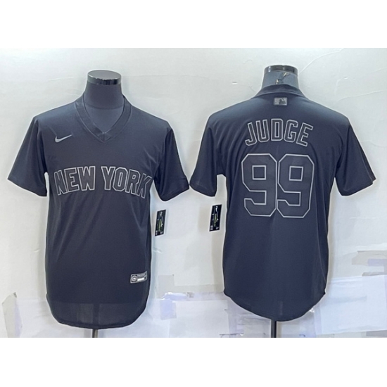 Men New York Yankees 99 Aaron Judge Black Pitch Black Fashion Replica Stitched Jersey Men New York Yankees 99 Aaron Judge Black Pitch Black Fashion Replica Stitched Jersey
