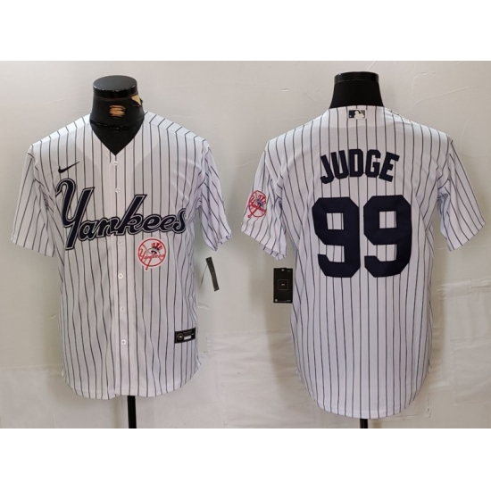 Men New York Yankees 99 Aaron Judge White Cool Base Stitched Baseball Jersey 2 Men New York Yankees 99 Aaron Judge White Cool Base Stitched Baseball Jersey 2
