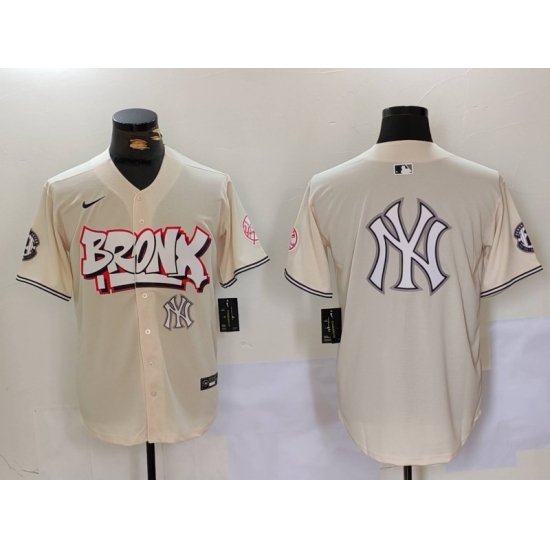Men New York Yankees Blank Cream The Bronx Graffiti V2 Vapor Limited Stitched Baseball Jersey 2 Men New York Yankees Blank Cream The Bronx Graffiti V2 Vapor Limited Stitched Baseball Jersey 2
