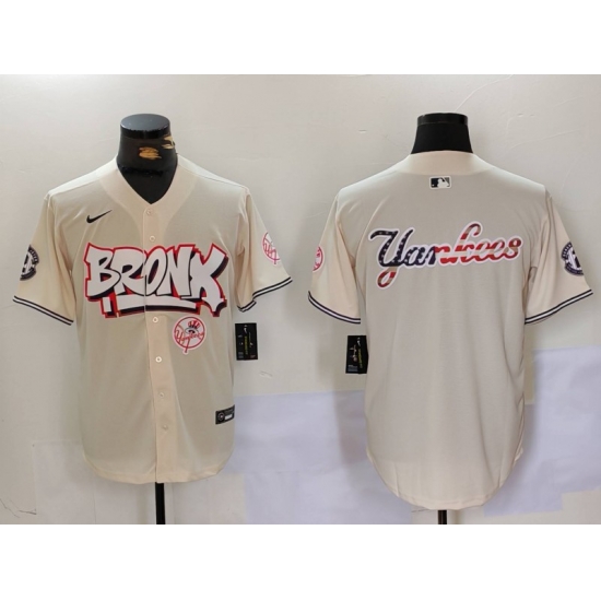 Men New York Yankees Blank Cream The Bronx Graffiti V2 Vapor Limited Stitched Baseball Jersey 3 Men New York Yankees Blank Cream The Bronx Graffiti V2 Vapor Limited Stitched Baseball Jersey 3