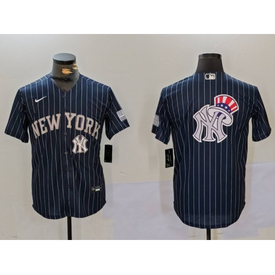 Men New York Yankees Navy Team Big Logo Cool Base Stitched Baseball Jersey 18 Men New York Yankees Navy Team Big Logo Cool Base Stitched Baseball Jersey 18