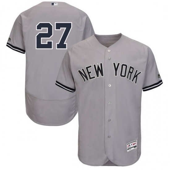Mens Majestic New York Yankees 27 Giancarlo Stanton Grey Flexbase Authentic Collection MLB Jersey Mens Majestic New York Yankees 27 Giancarlo Stanton Grey Flexbase Authentic Collection MLB Jersey
