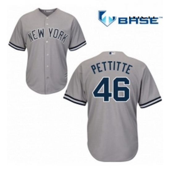 Mens Majestic New York Yankees 46 Andy Pettitte Replica Grey Road MLB Jersey Mens Majestic New York Yankees 46 Andy Pettitte Replica Grey Road MLB Jersey