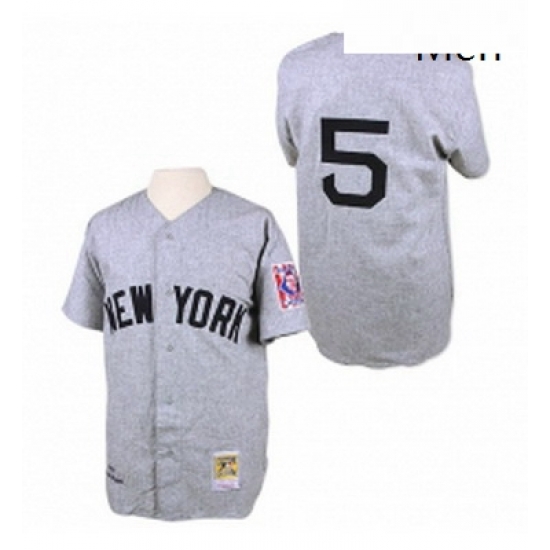 Mens Mitchell and Ness 1939 New York Yankees 5 Joe DiMaggio Replica Grey Throwback MLB Jersey Mens Mitchell and Ness 1939 New York Yankees 5 Joe DiMaggio Replica Grey Throwback MLB Jersey