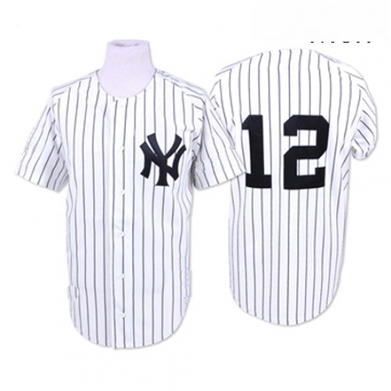 Mens Mitchell and Ness New York Yankees 12 Wade Boggs Authentic White 1996 Throwback MLB Jersey Mens Mitchell and Ness New York Yankees 12 Wade Boggs Authentic White 1996 Throwback MLB Jersey