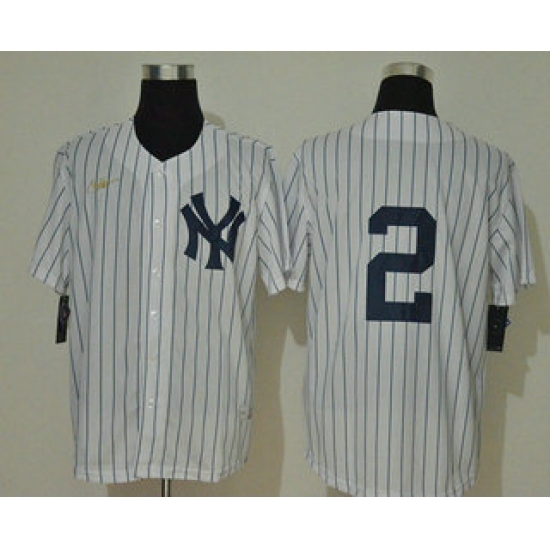 Men's New York Yankees #2 Derek Jeter No Name White Throwback Stitched MLB Cool Base Nike Jersey Men's New York Yankees #2 Derek Jeter No Name White Throwback Stitched MLB Cool Base Nike Jersey