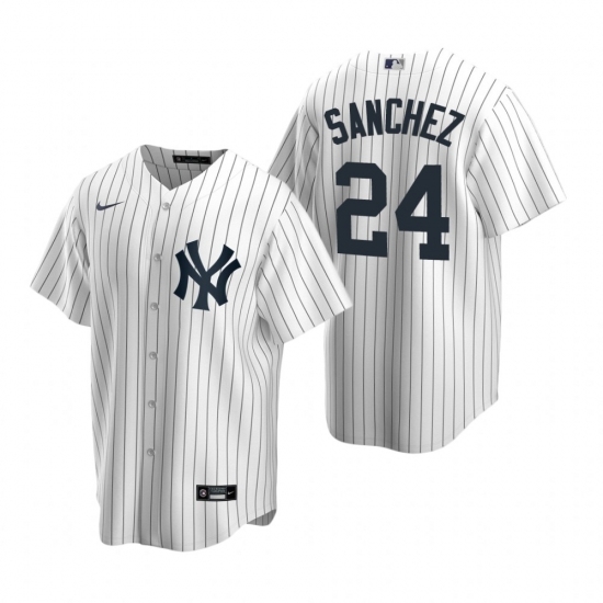Mens Nike New York Yankees 24 Gary Sanchez White Home Stitched Baseball Jerse Mens Nike New York Yankees 24 Gary Sanchez White Home Stitched Baseball Jerse