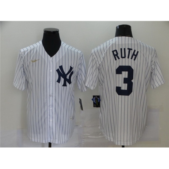 Yankees 3 Babe Ruth White Nike Cool Base Jersey Yankees 3 Babe Ruth White Nike Cool Base Jersey