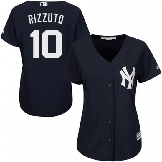 Womens Majestic New York Yankees 10 Phil Rizzuto Authentic Navy Blue Alternate MLB Jersey Womens Majestic New York Yankees 10 Phil Rizzuto Authentic Navy Blue Alternate MLB Jersey